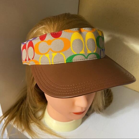 Coach Signature Rainbow Tennis Hat